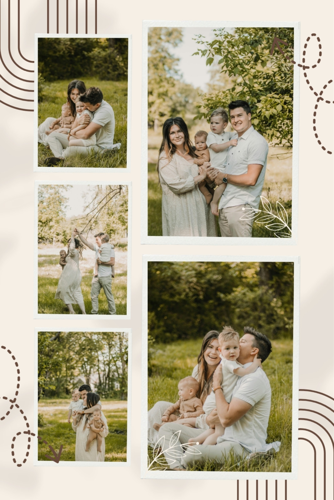 Neutral Sederhana Keluarga Photo Collage