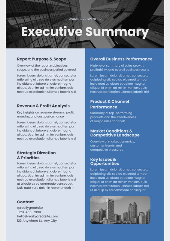 Free printable executive summary templates | Canva