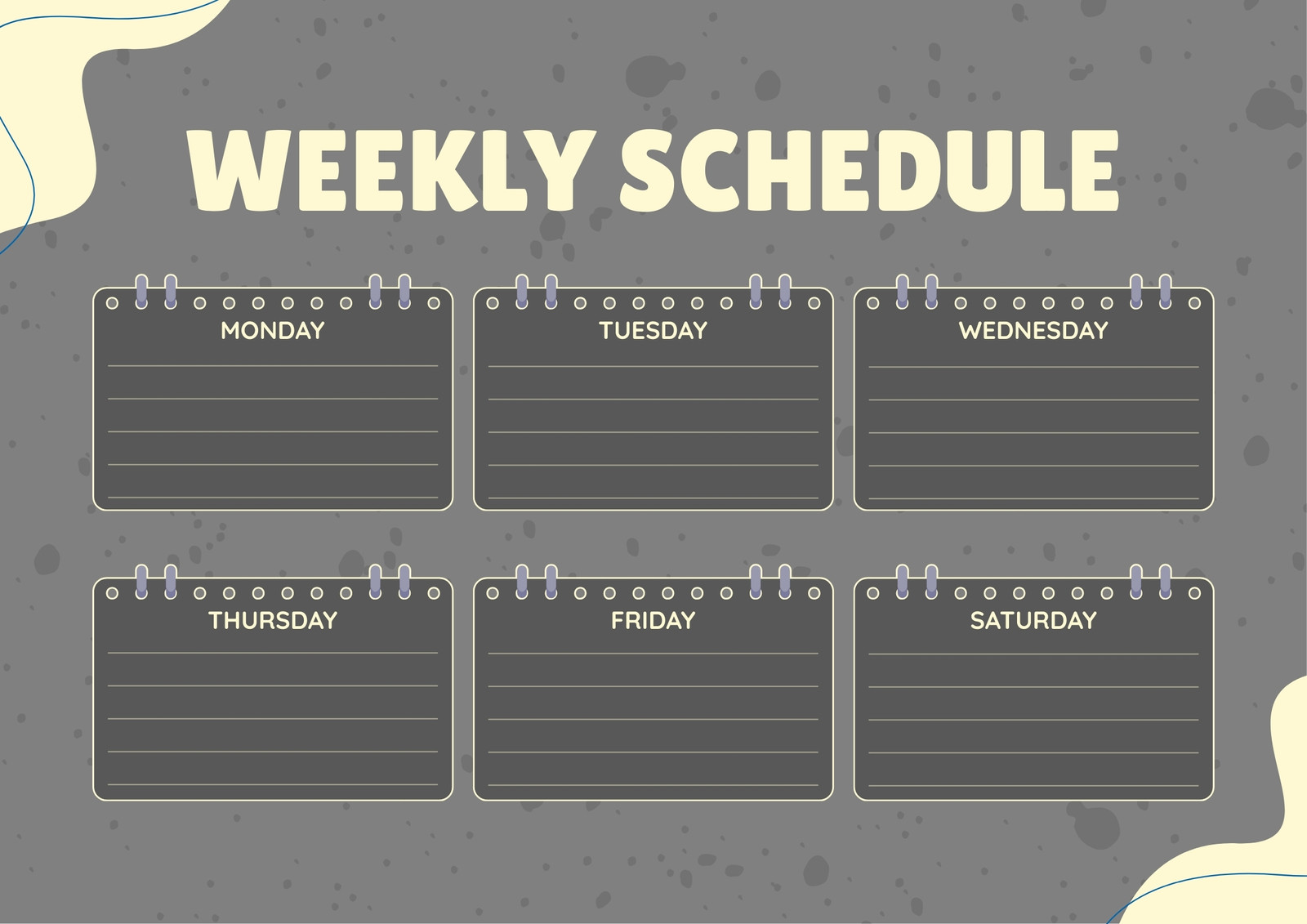 Page 3 - Free and customizable weekly schedule templates | Canva