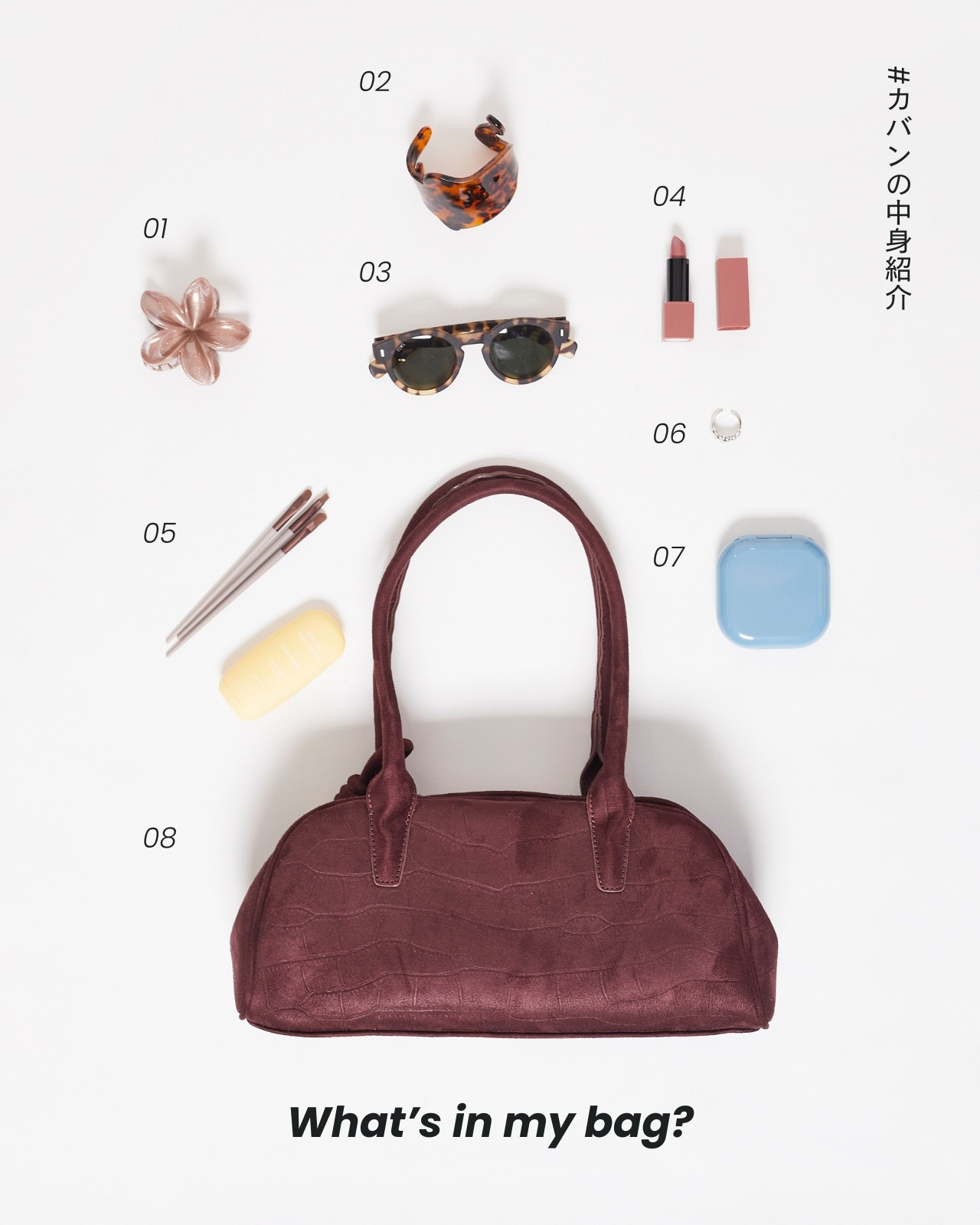 白　黒　シンプル　おしゃれ　カバンの中身　what's in my bag 　 Instagramの投稿