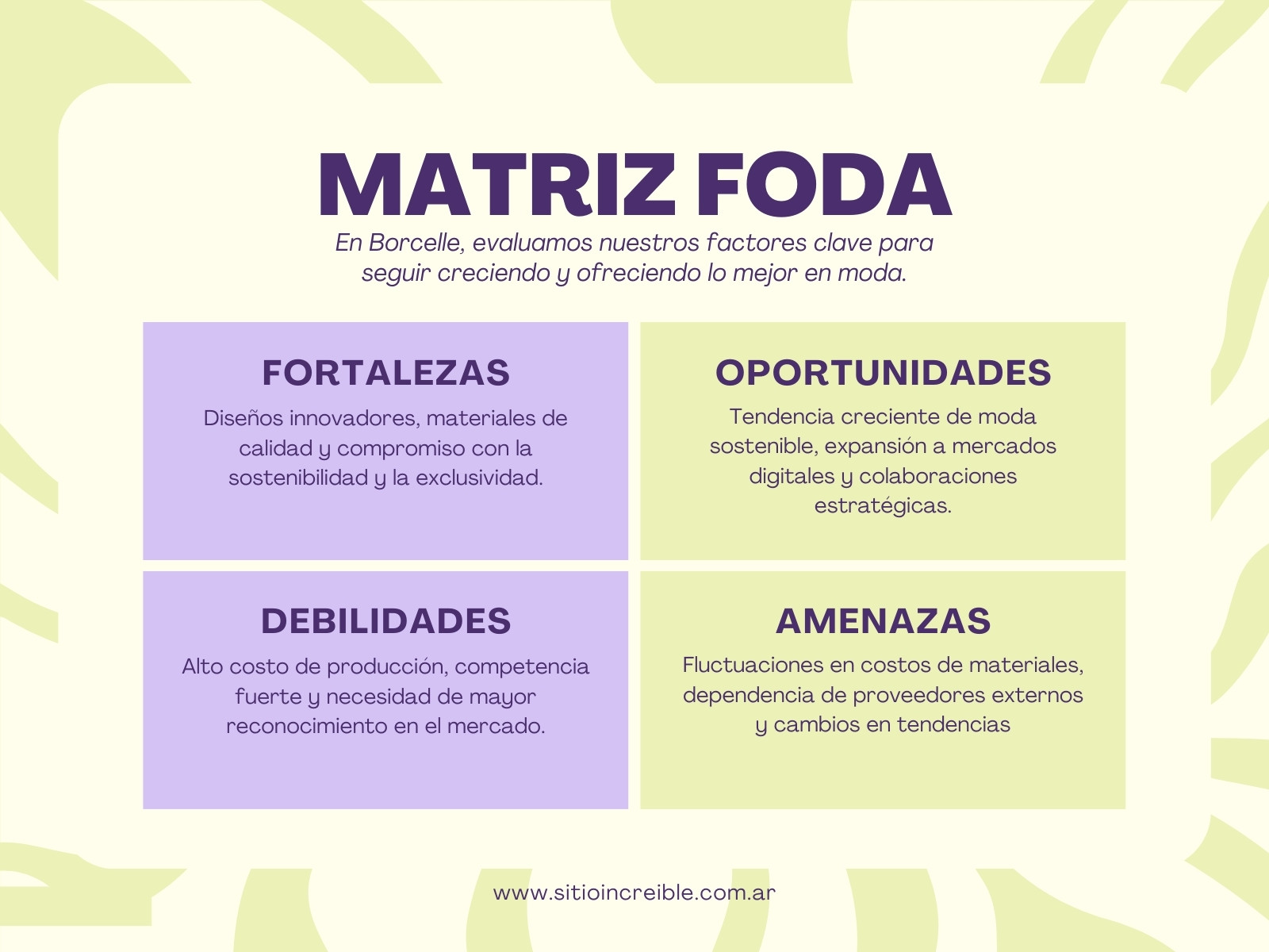 Gráfico Matriz Foda Moderno Amarillo verde y morado