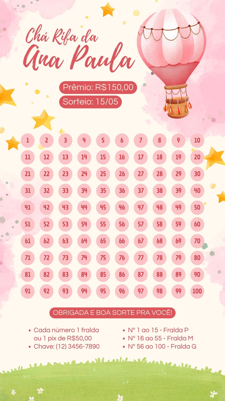 Modelos grátis e personalizáveis de cha rifa - Canva