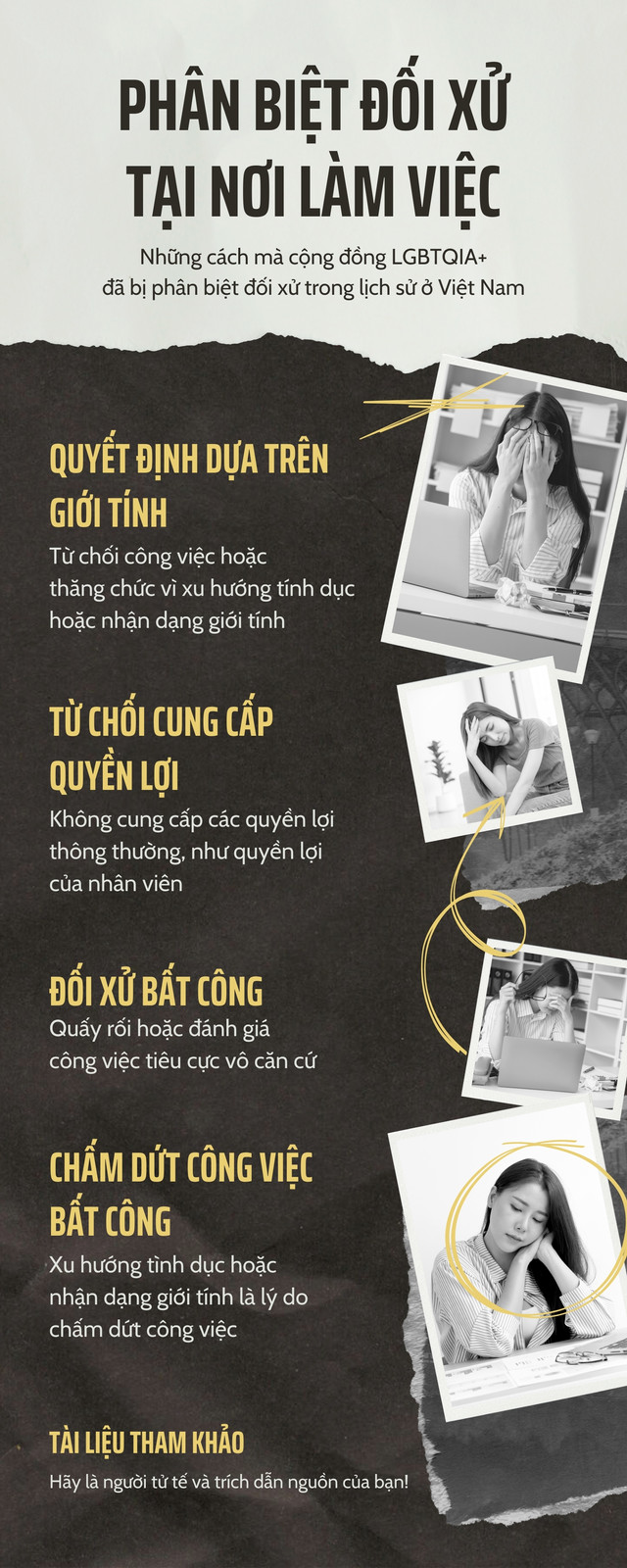 Infographic Chứa nhiều thông tin LGBTQIA Ảnh ghép Màu ngà Xám than Vàng