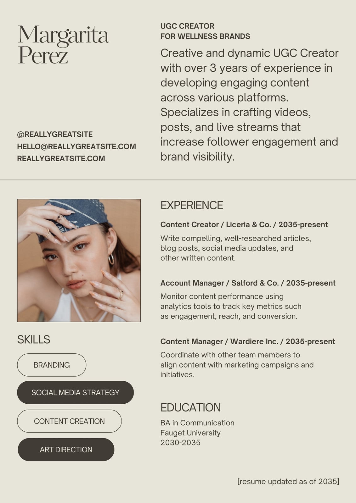Ugc Example Cv Free and customizable ugc portfolio templates