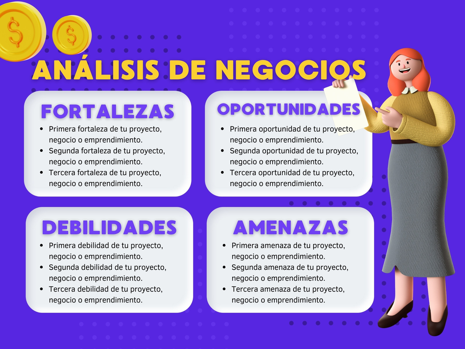 Gráfico tabla análisis de negocios 3d divertido morado