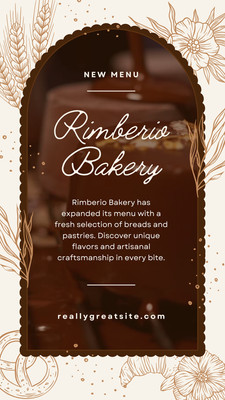 Elegant Animated Video New Menu Bakery Instagram Reel Mobile Video Canva template, brown