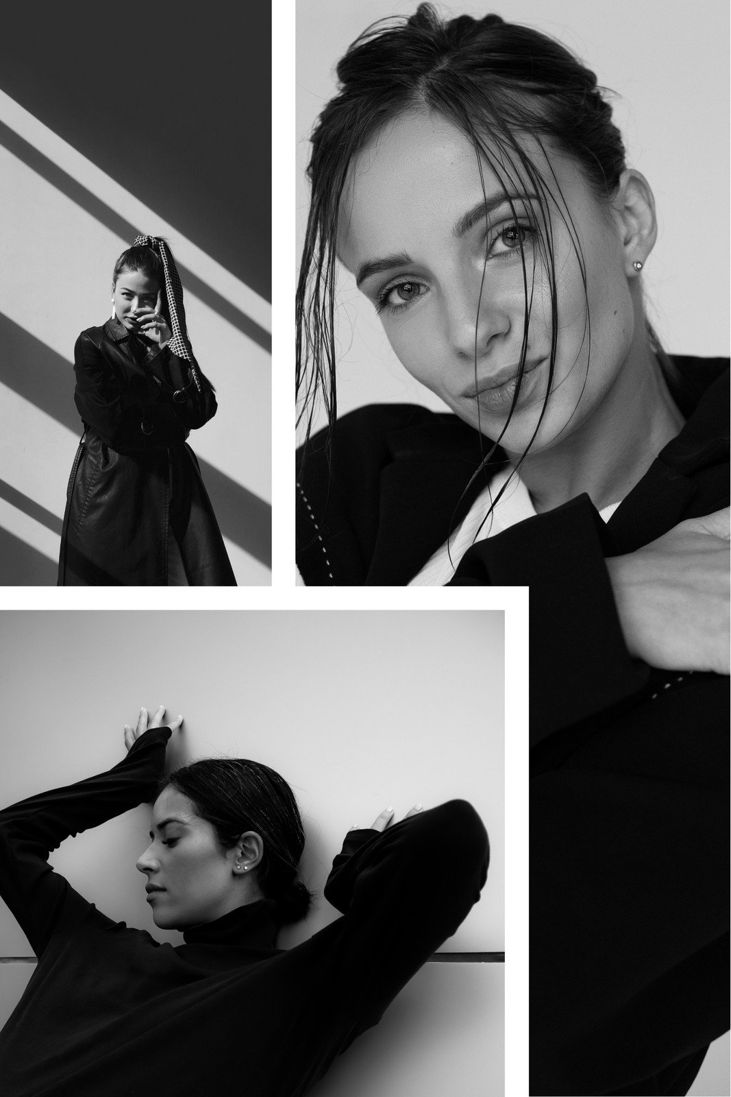 Collage de Fotos Moda Minimalista Blanco y Negro 