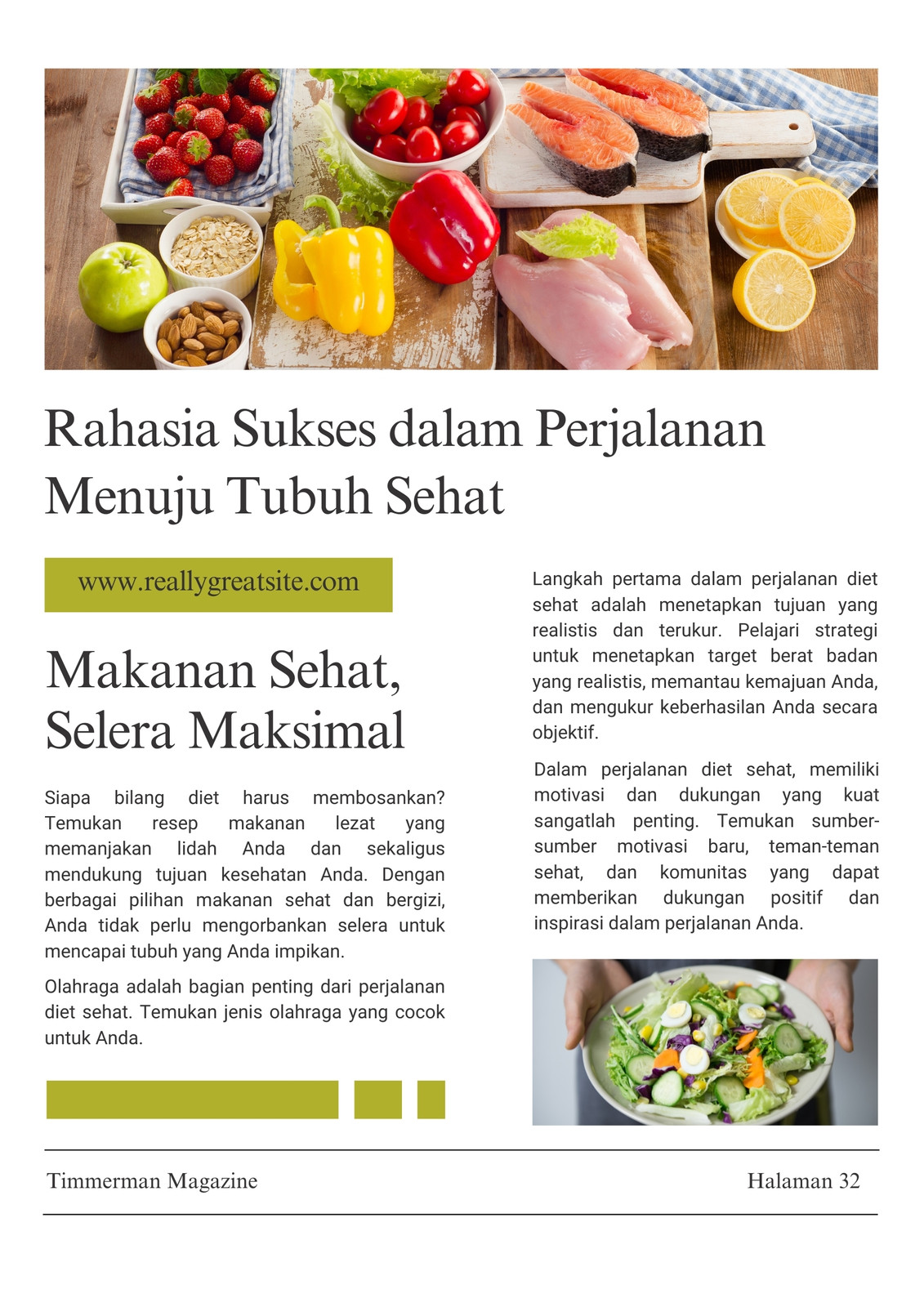 Majalah Diet Sehat Modern Minimalis