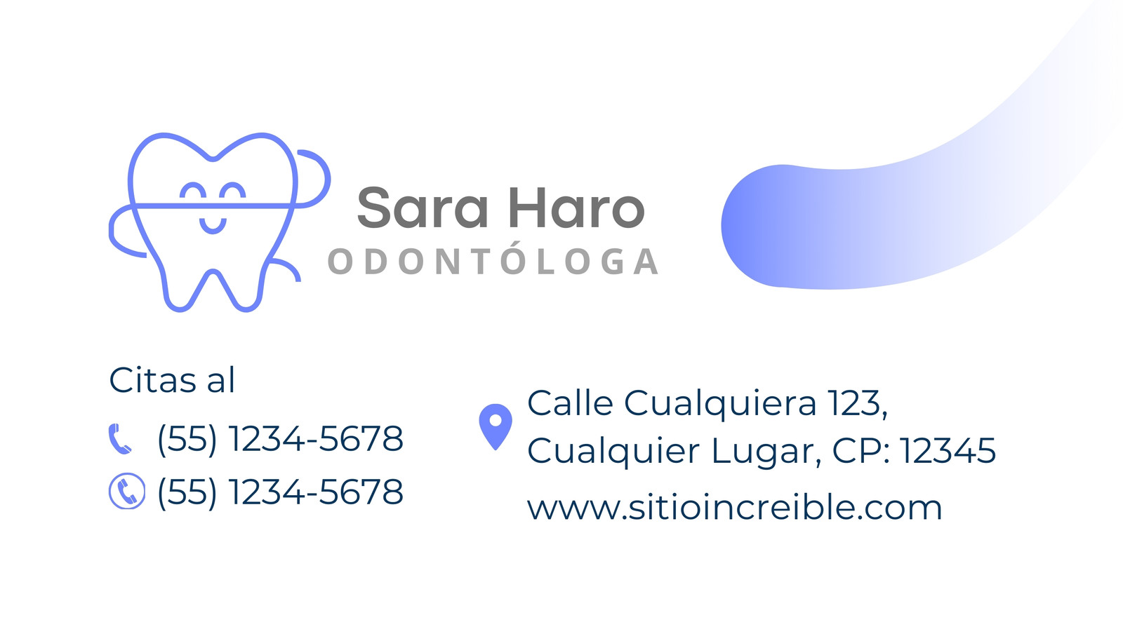 Tarjeta de Presentación Dentista Moderno Blanco Tarjeta de Presentación Dentista Moderno Blanco