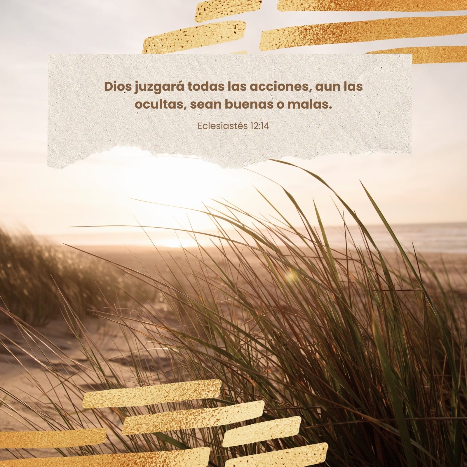 Post de Instagram Versículo de la Biblia Minimalista Dorado y marrón