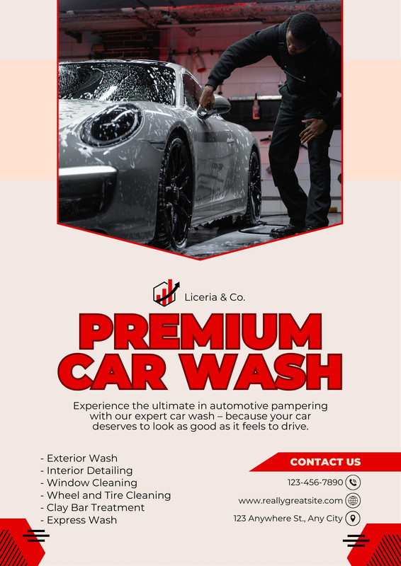 Free printable, customizable car wash poster templates | Canva