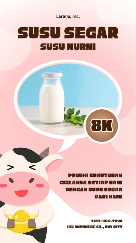 Gratis desain contoh susu - Canva
