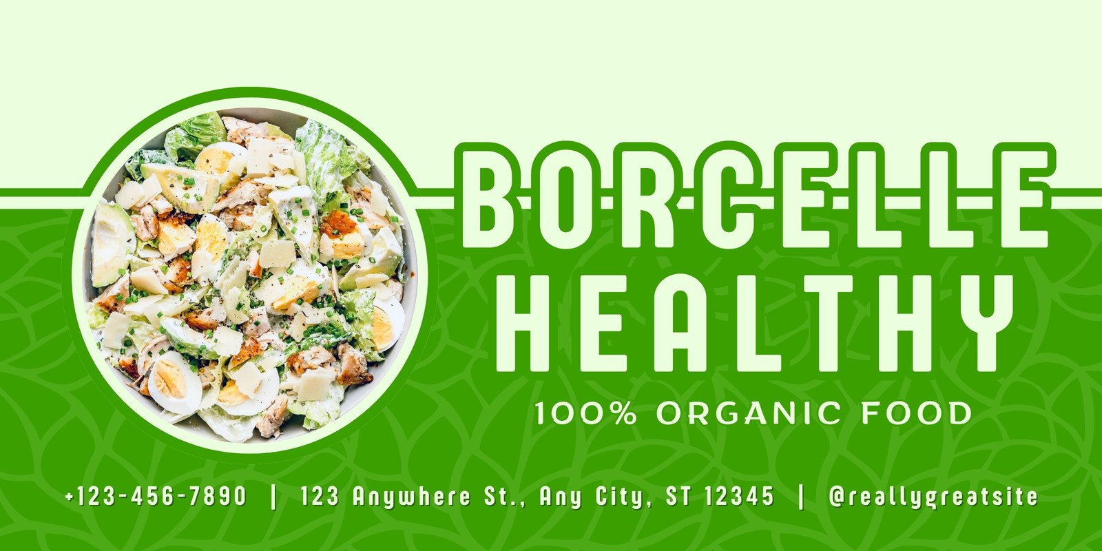 Green Modern Organic Food Banner