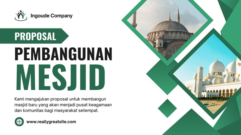 Sesuaikan 246-an Template Presentasi—Masjid secara Online—Canva