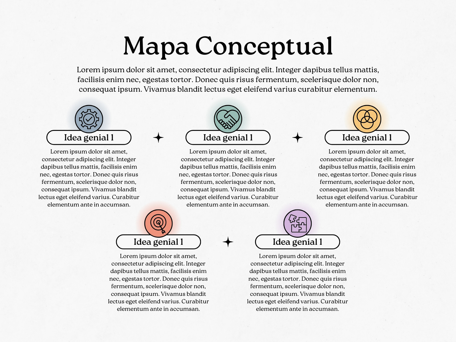 Gráfico mapa conceptual creativo minimalista negro