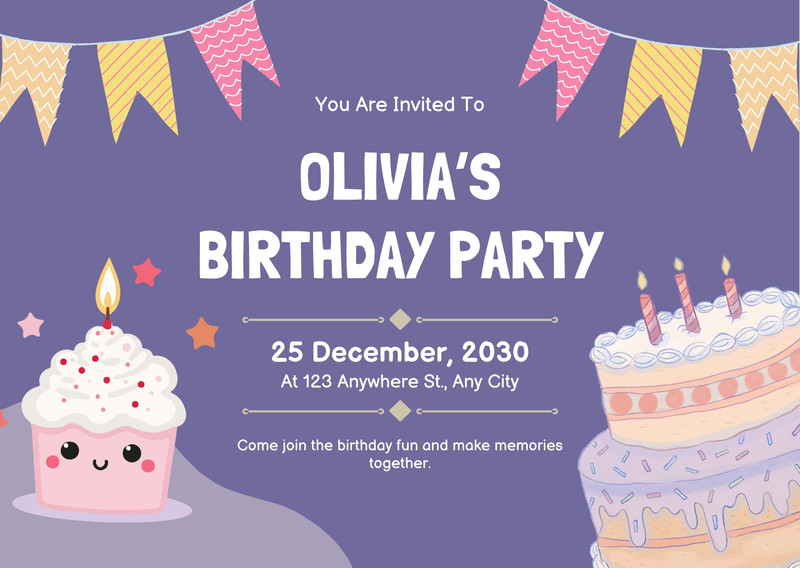Design In Birthday Free birthday party design collection | Canva