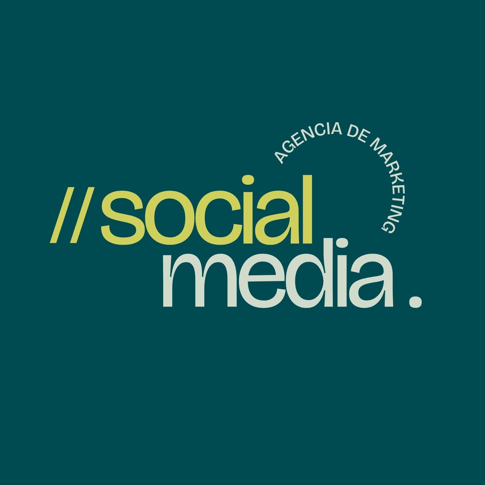 Logo Agencia de Marketing Divertido Tipográfico Verde Lima y Celeste Pastel