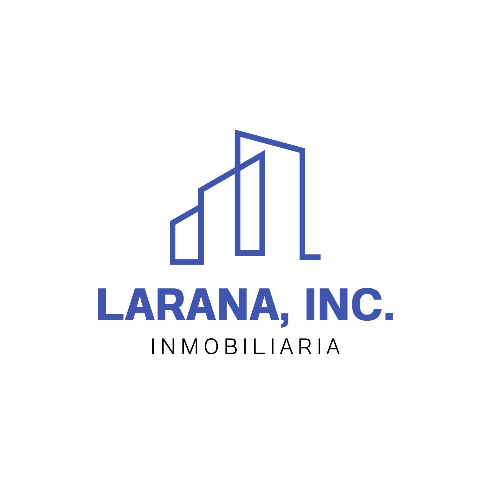 Logotipo Inmobiliaria Minimalista Blanco