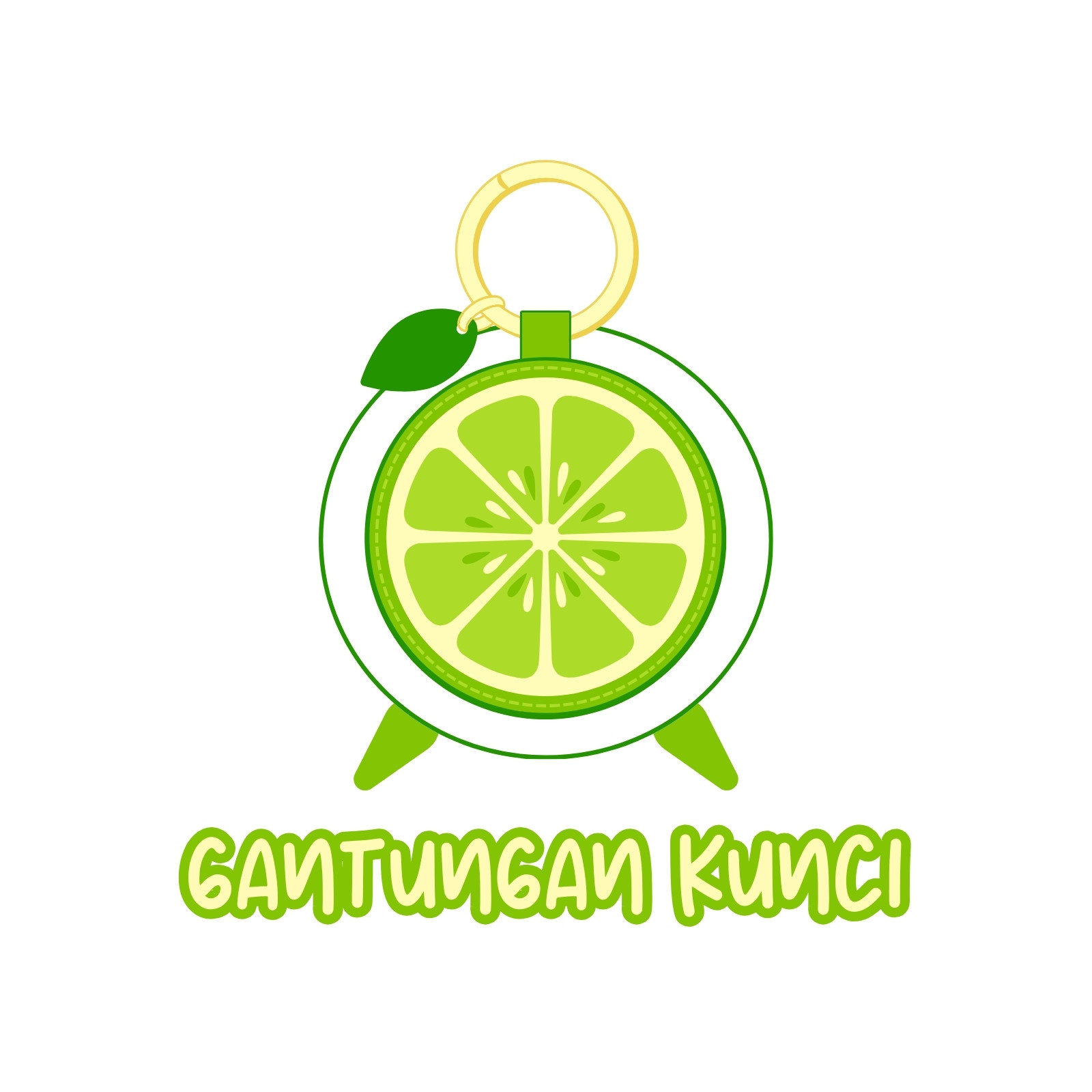 Hijau dan Krem Imut Kreatif Toko Gantungan Kunci Logo Hijau dan Krem Imut Kreatif Toko Gantungan Kunci Logo