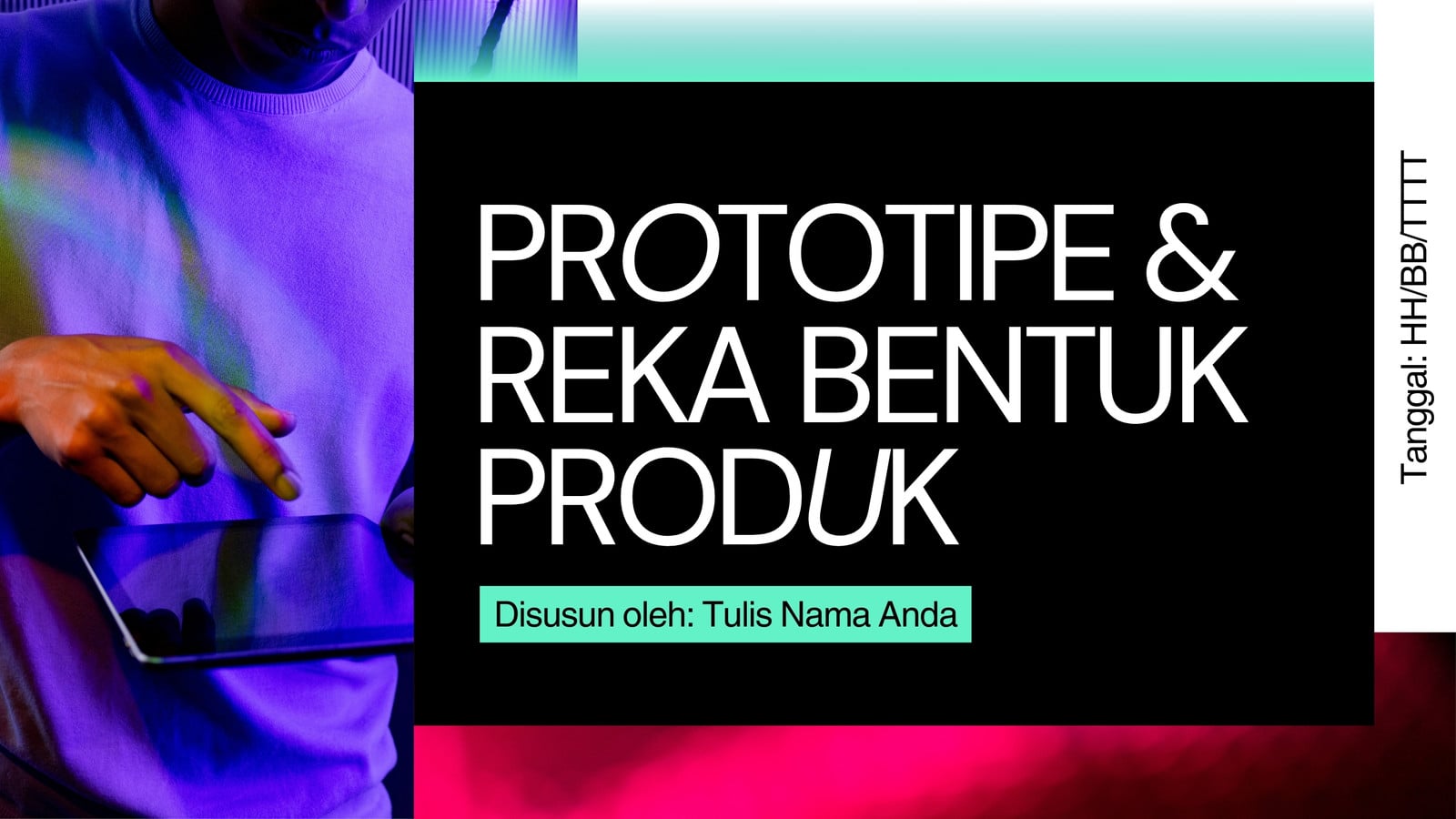 Presentasi Prototipe Tipografi Modern Produk Biru Kehijauan Presentasi Prototipe Tipografi Modern Produk Biru Kehijauan