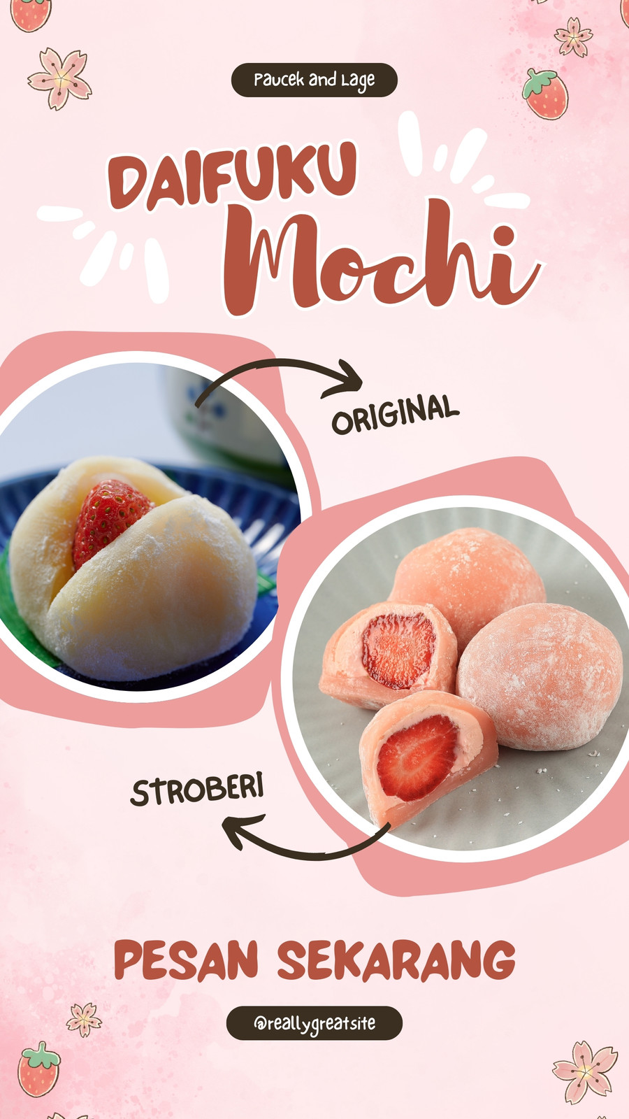 Merah Muda Minimalis Promosi Makanan Daifuku Mochi Cerita Instagram Merah Muda Minimalis Promosi Makanan Daifuku Mochi Cerita Instagram