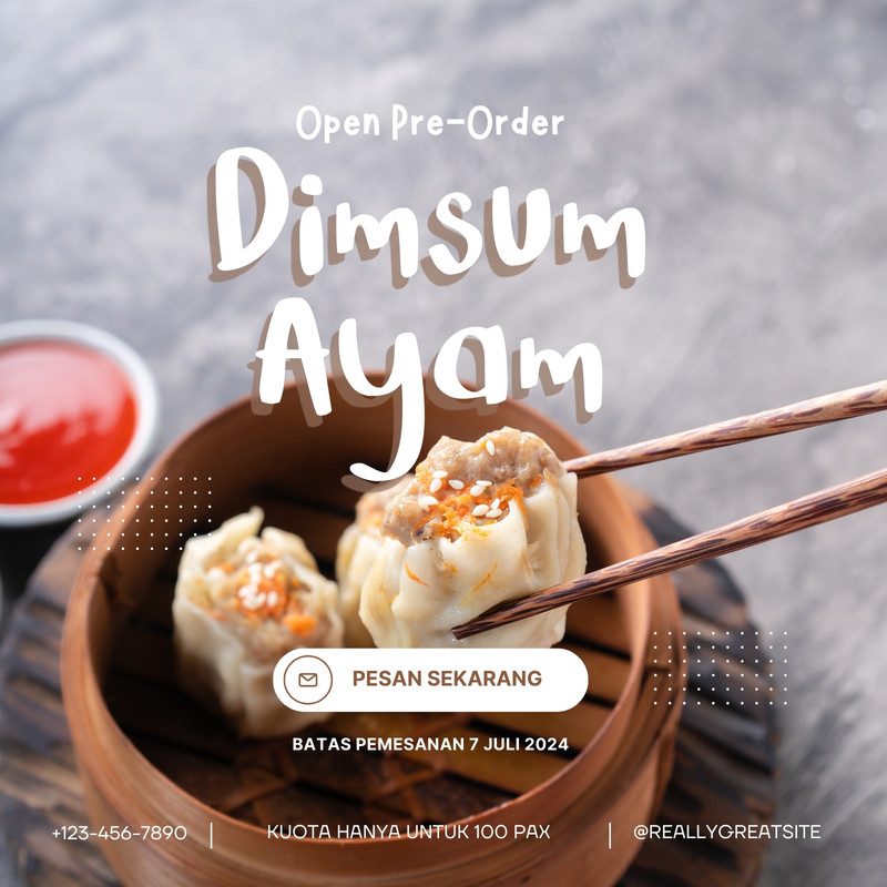 Gratis desain contoh pre order - Canva