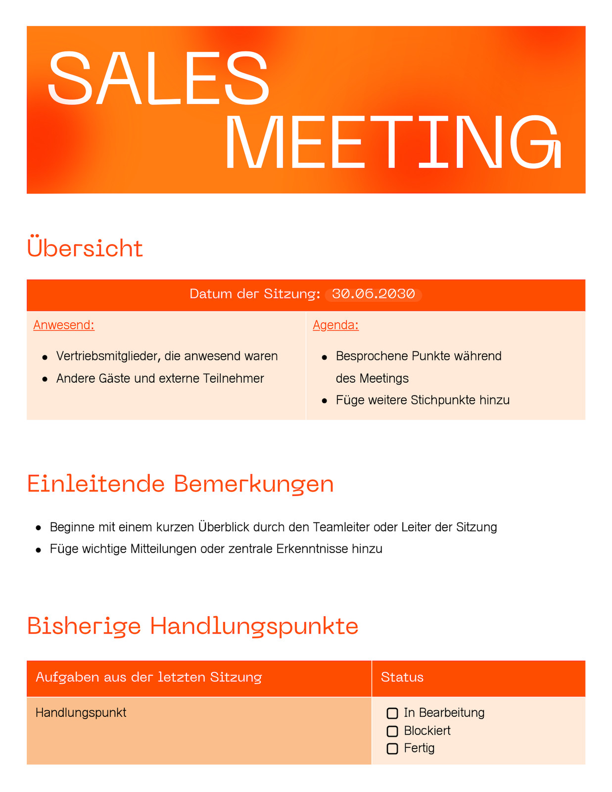 Orange Pfirsichfarben Farbverlauf Stil Meeting-Koordination Doc Orange Pfirsichfarben Farbverlauf Stil Meeting-Koordination Doc