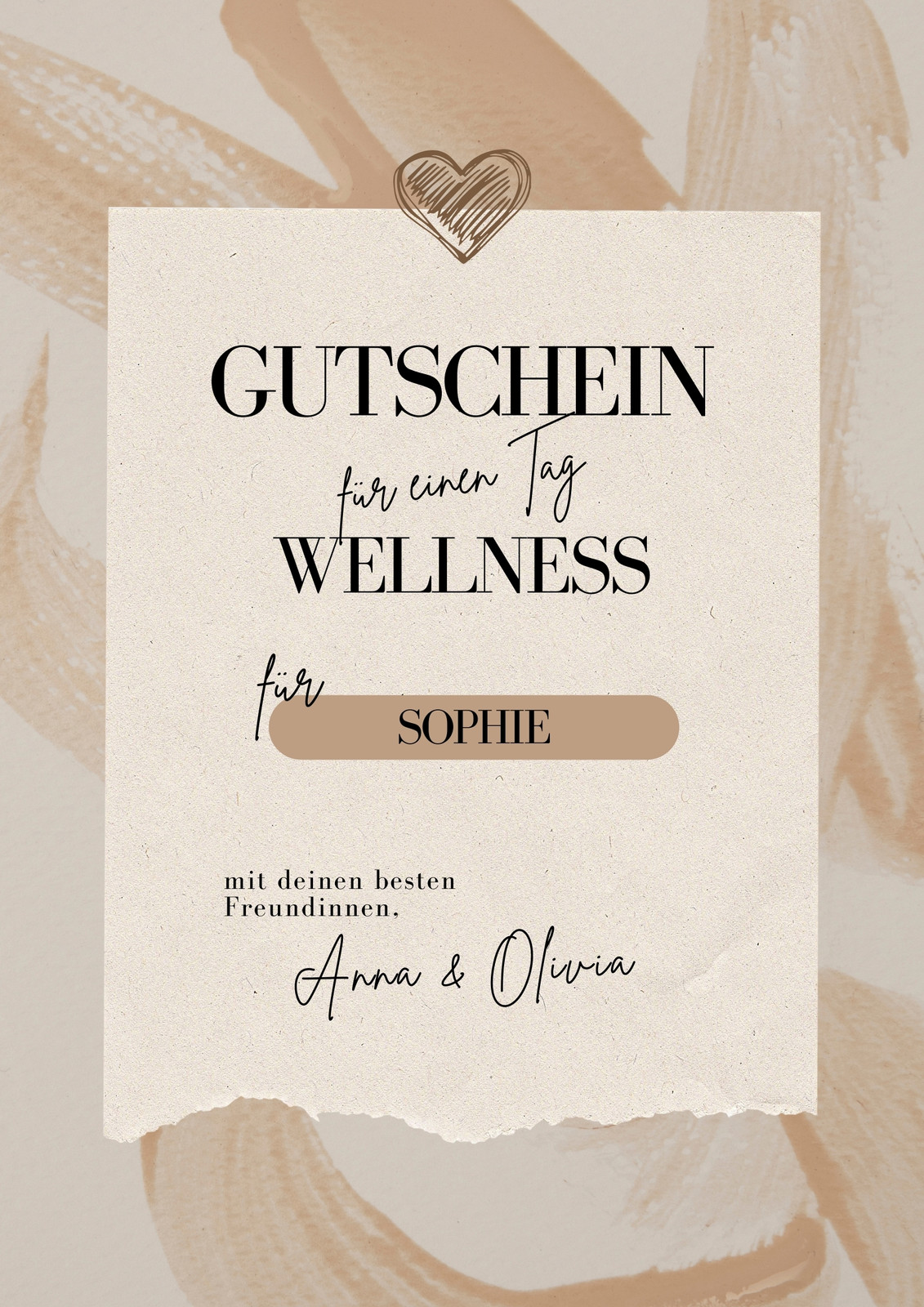 Braun Beige Sanft Künstlerisch Papier Gutschein Dokument A4 Braun Beige Sanft Künstlerisch Papier Gutschein Dokument A4