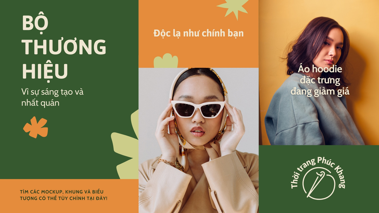 Mẫu quy chuẩn thương hiệu thời trang xanh cam Mẫu quy chuẩn thương hiệu thời trang xanh cam