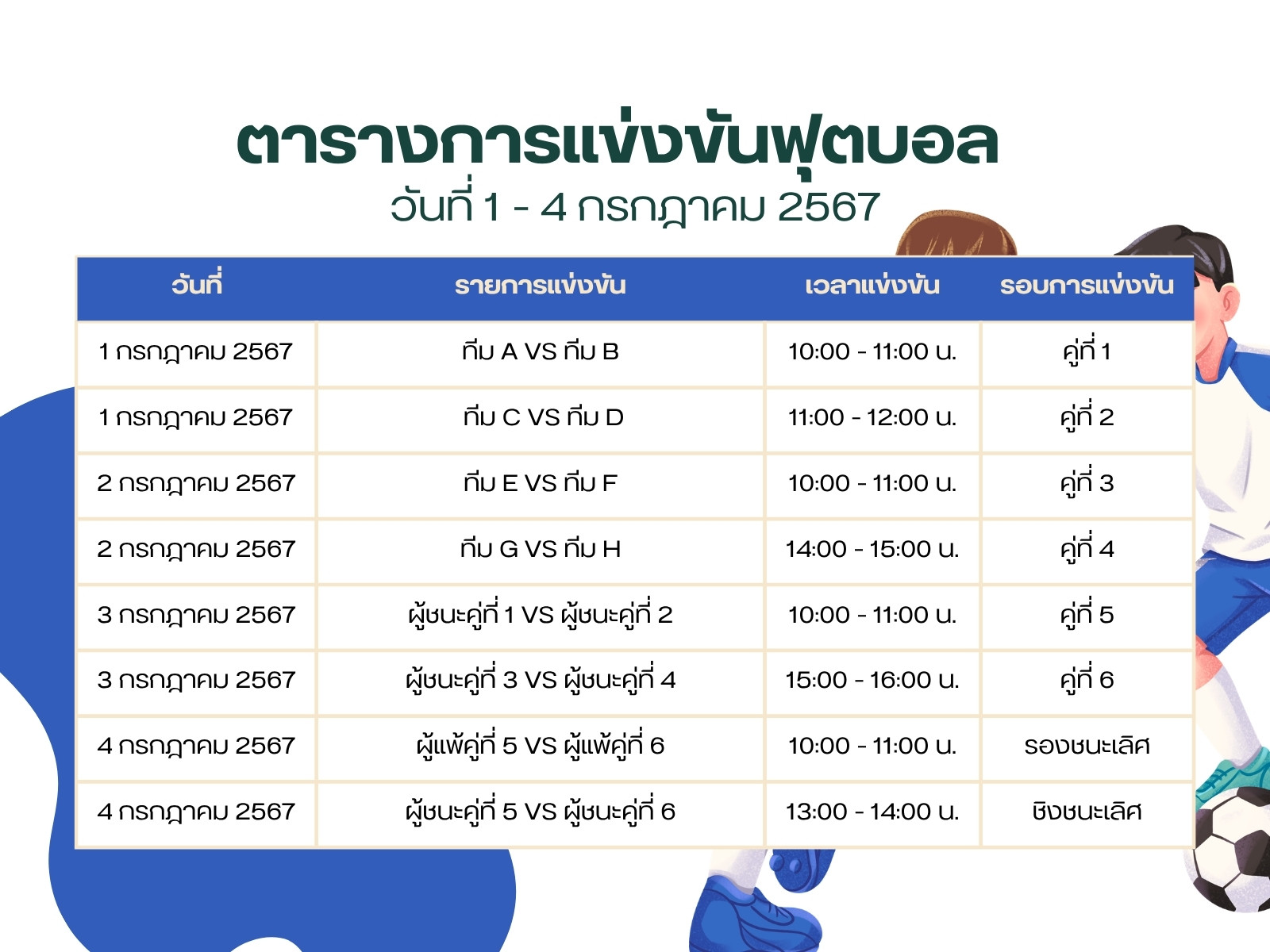 สีครีม สีเขียว เรียบง่าย สนุกสนาน ตารางการแข่งขัน กราฟ
