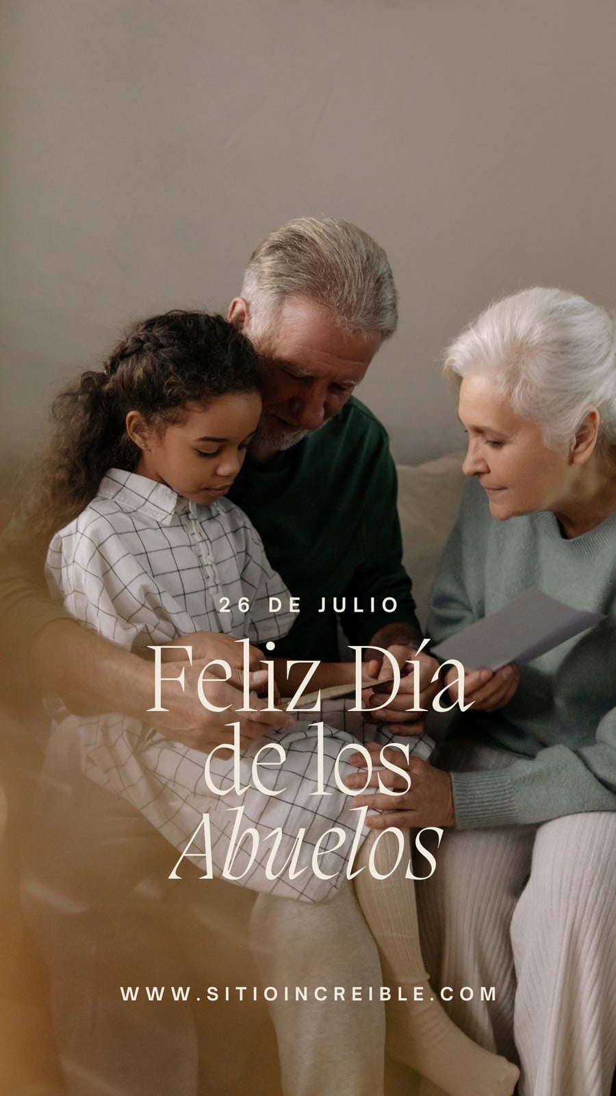 Historia de Instagram - Feliz día de los abuelos - Moderno, minimalista, chic y beige
