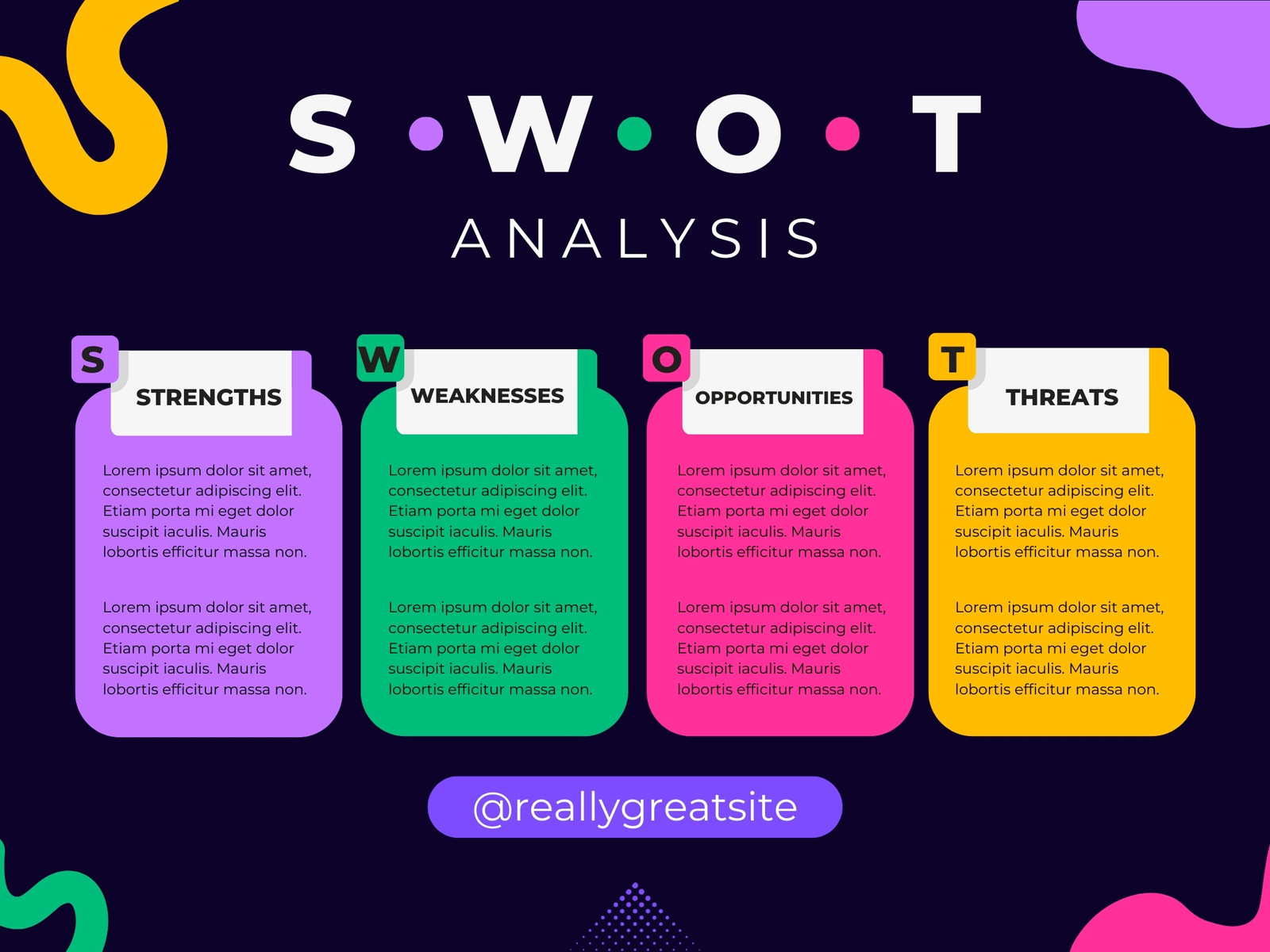 Black and Colorful Modern Business Swot Analysis