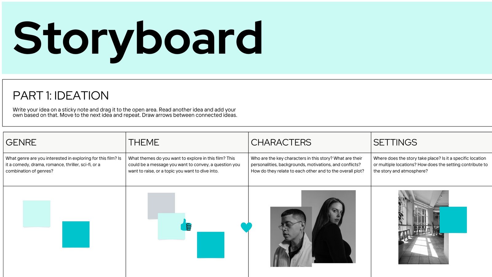 Brainstorm Storyboard Whiteboard
