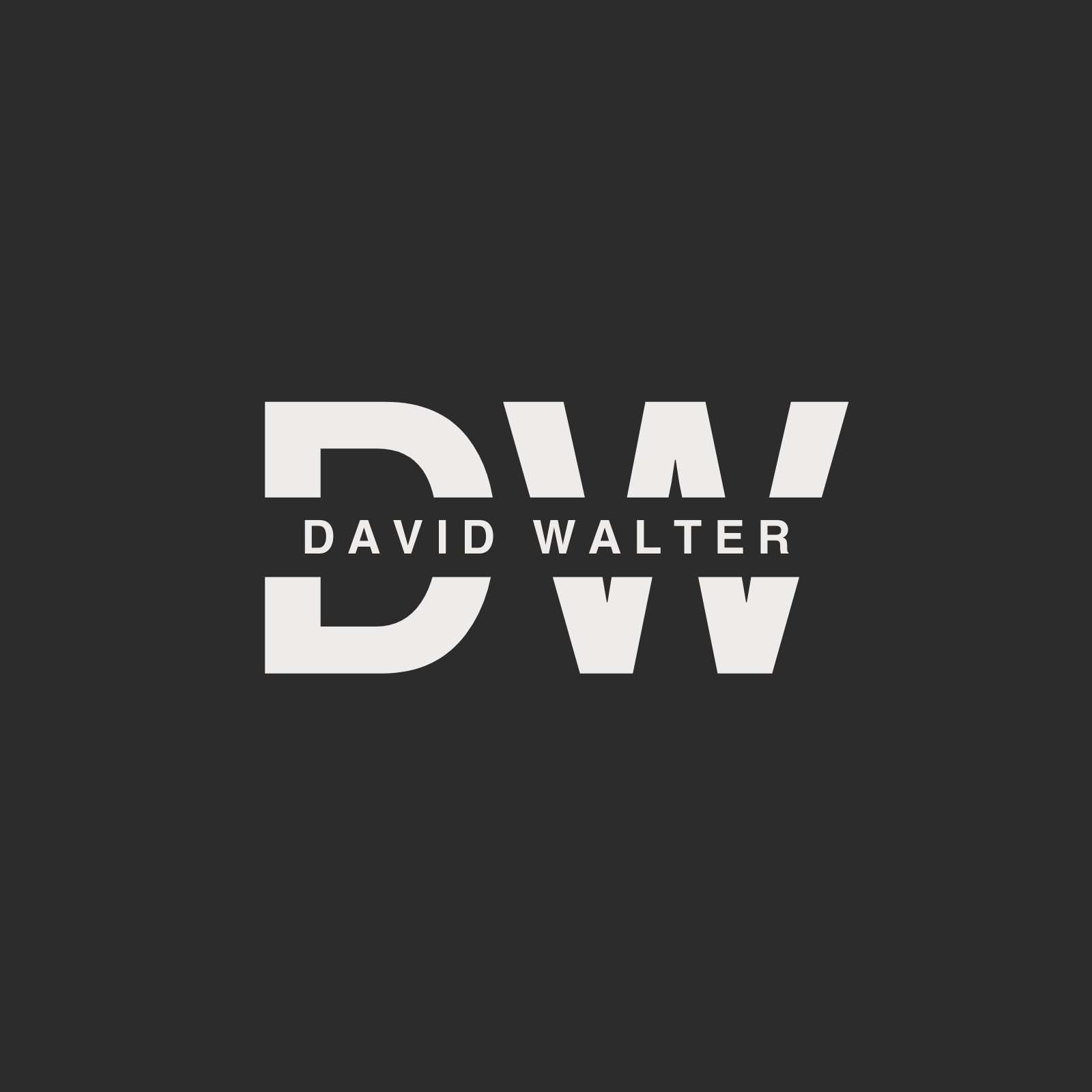 Schwarz Weiß Modern Einfach Bold Name Initialen Logo