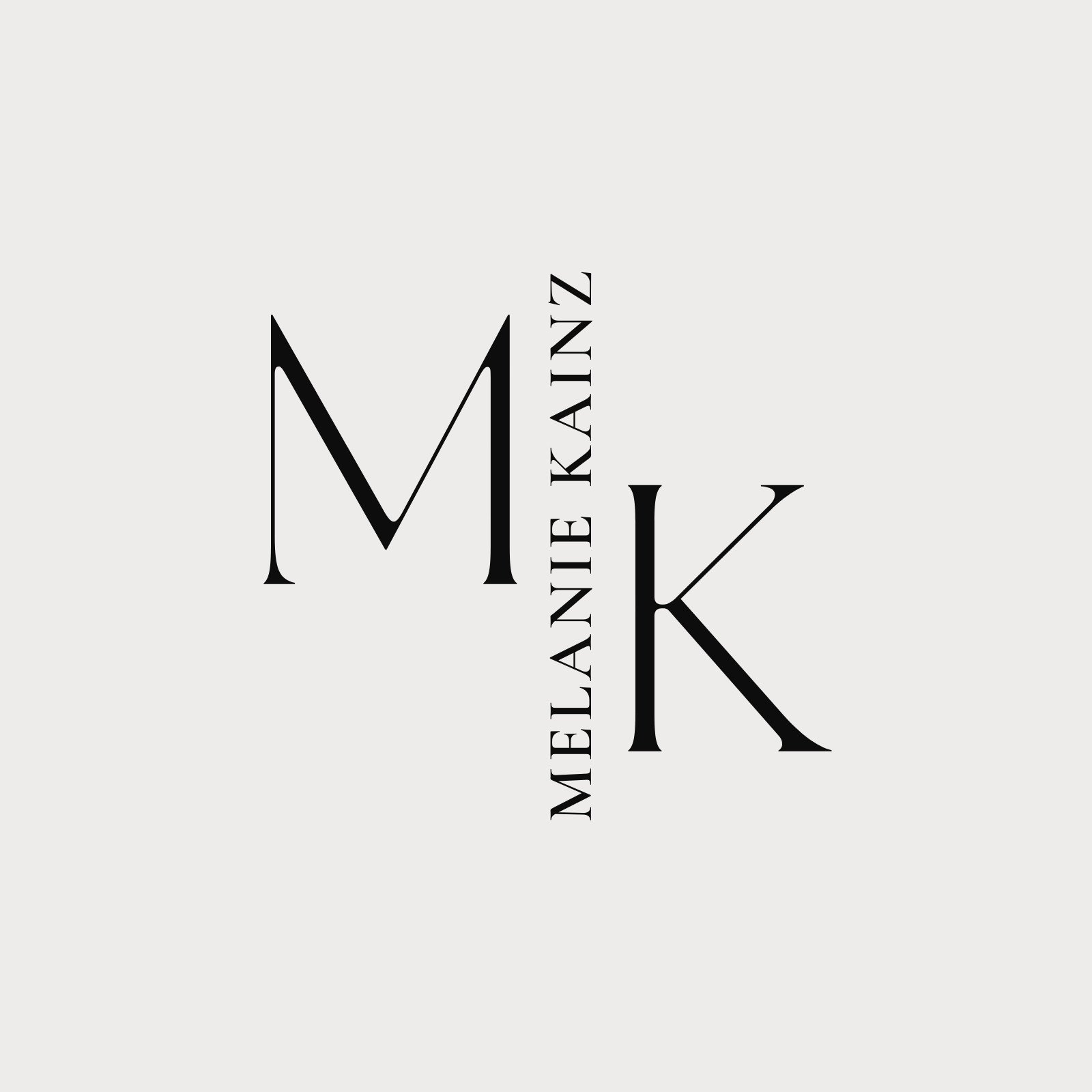 Grau Schwarz Schlicht Elegant Monogramm Logo