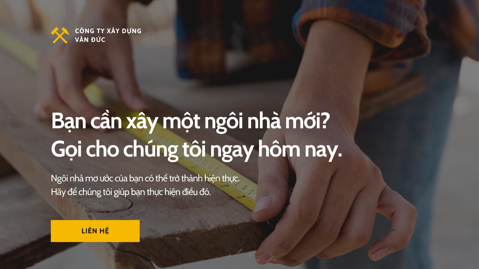 Website công ty xây dựng nhà ở vàng trắng Website công ty xây dựng nhà ở vàng trắng