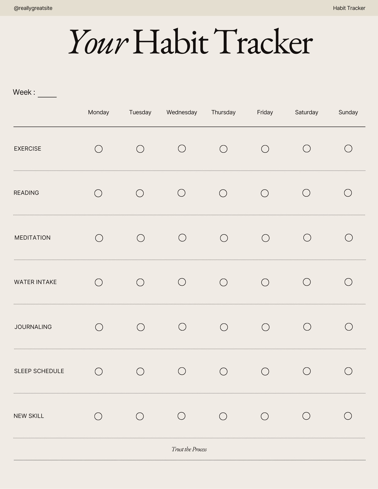 Page 7 - Free and customizable tracker templates