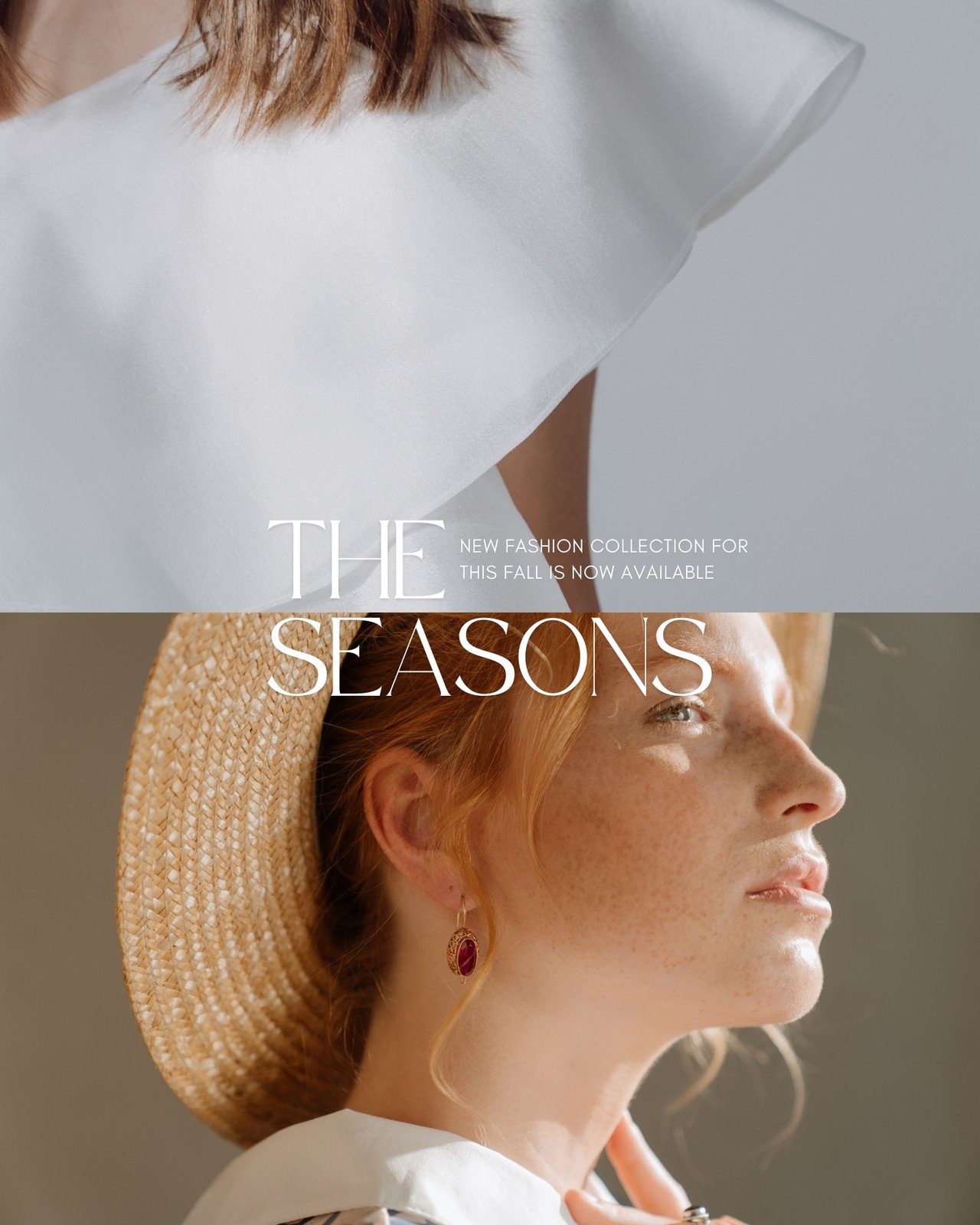 Clean Vintage Photo Collage Fall Fashion Instagram Post