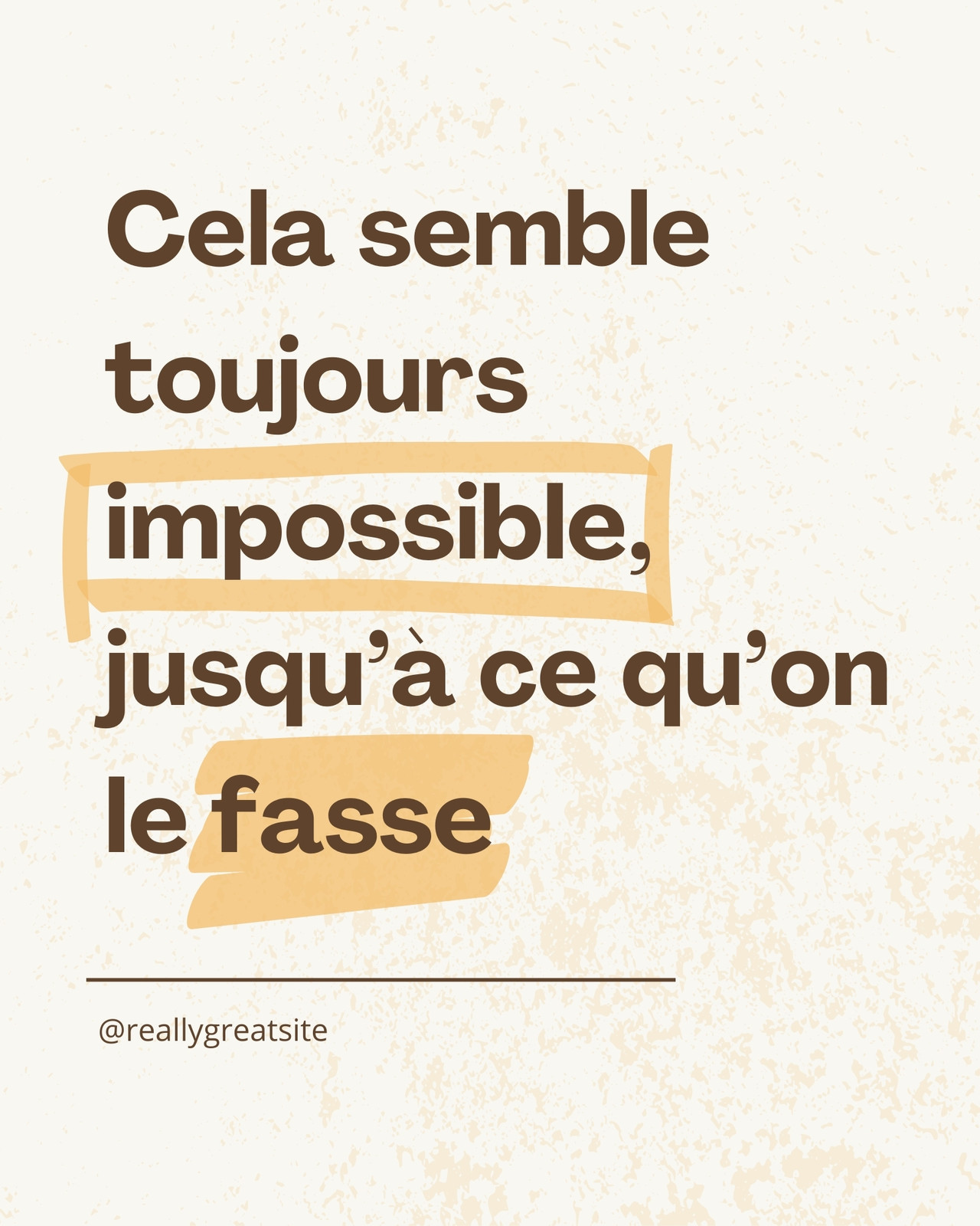 Publication instagram citation simple surlignée beige et marron