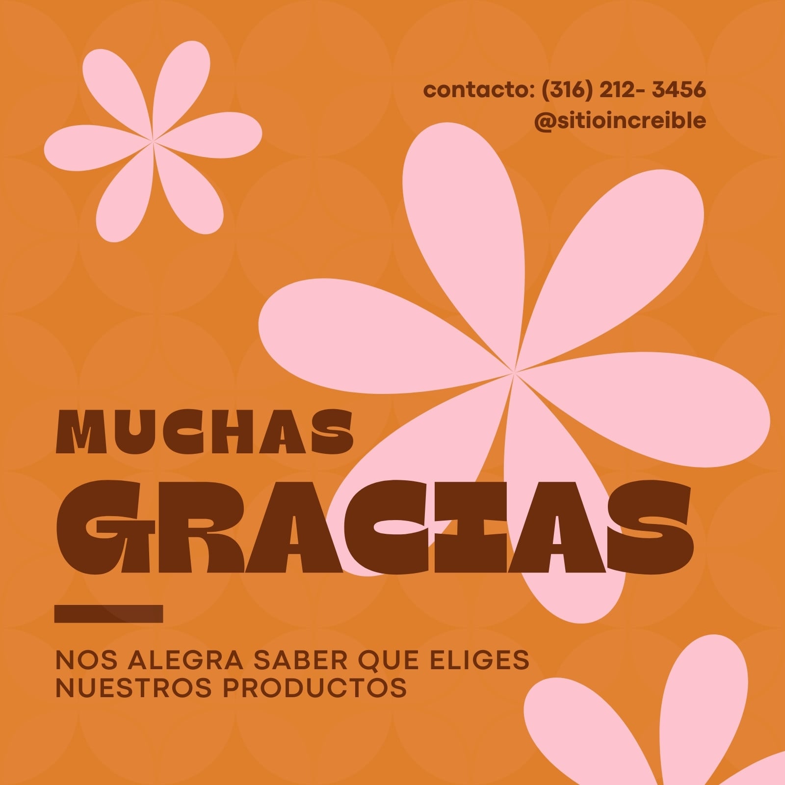 Tarjeta Cuadrada Gracias Por Tu Compra Comercio Producto Ilustrativo Moderno Amarillo Y Café