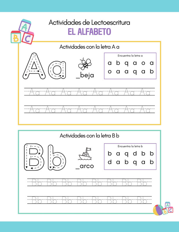 Actividades Del Alfabeto Para Preescolar Caligrafía Para Niños: 36