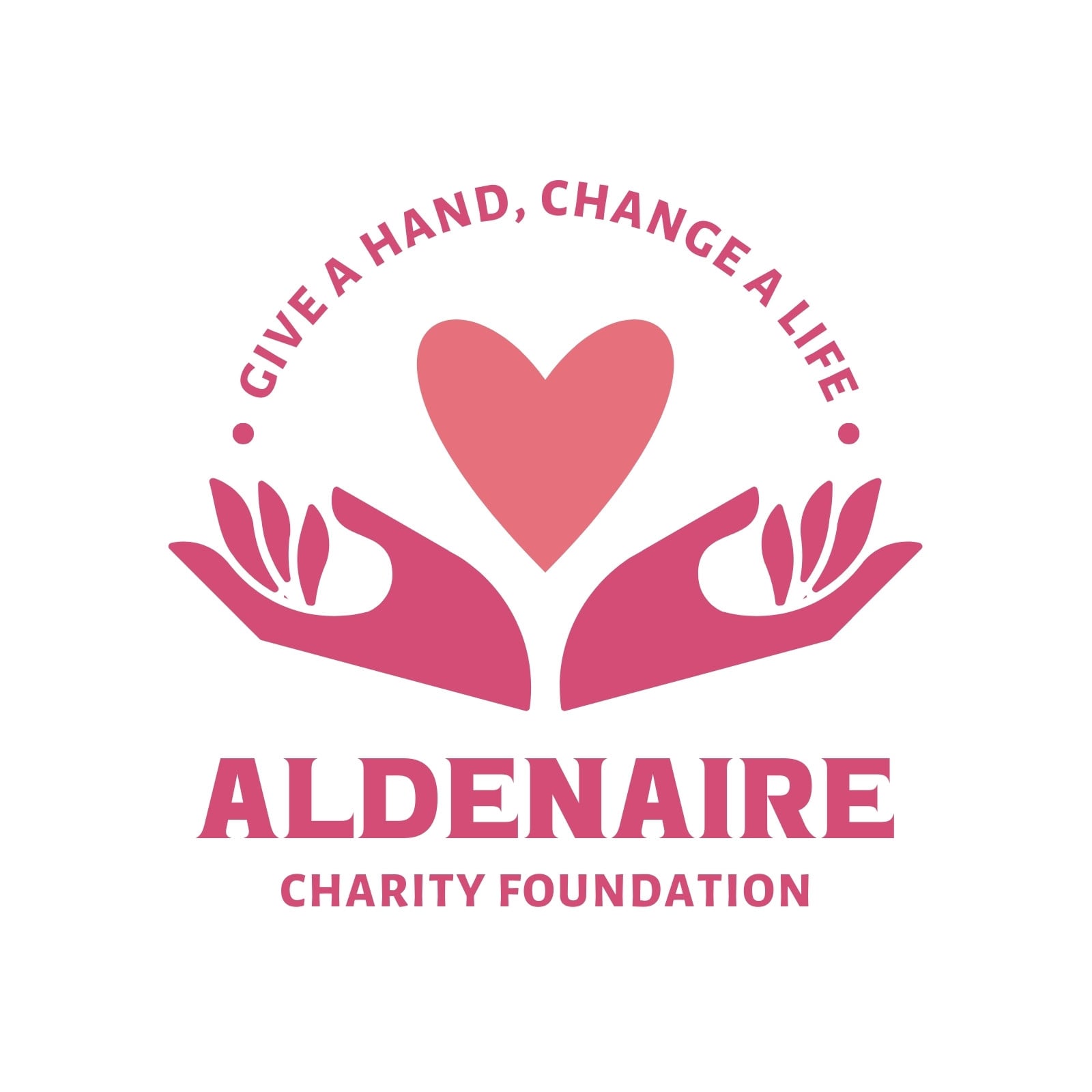Pink and Red Shapes Community & Non-Profit Logo