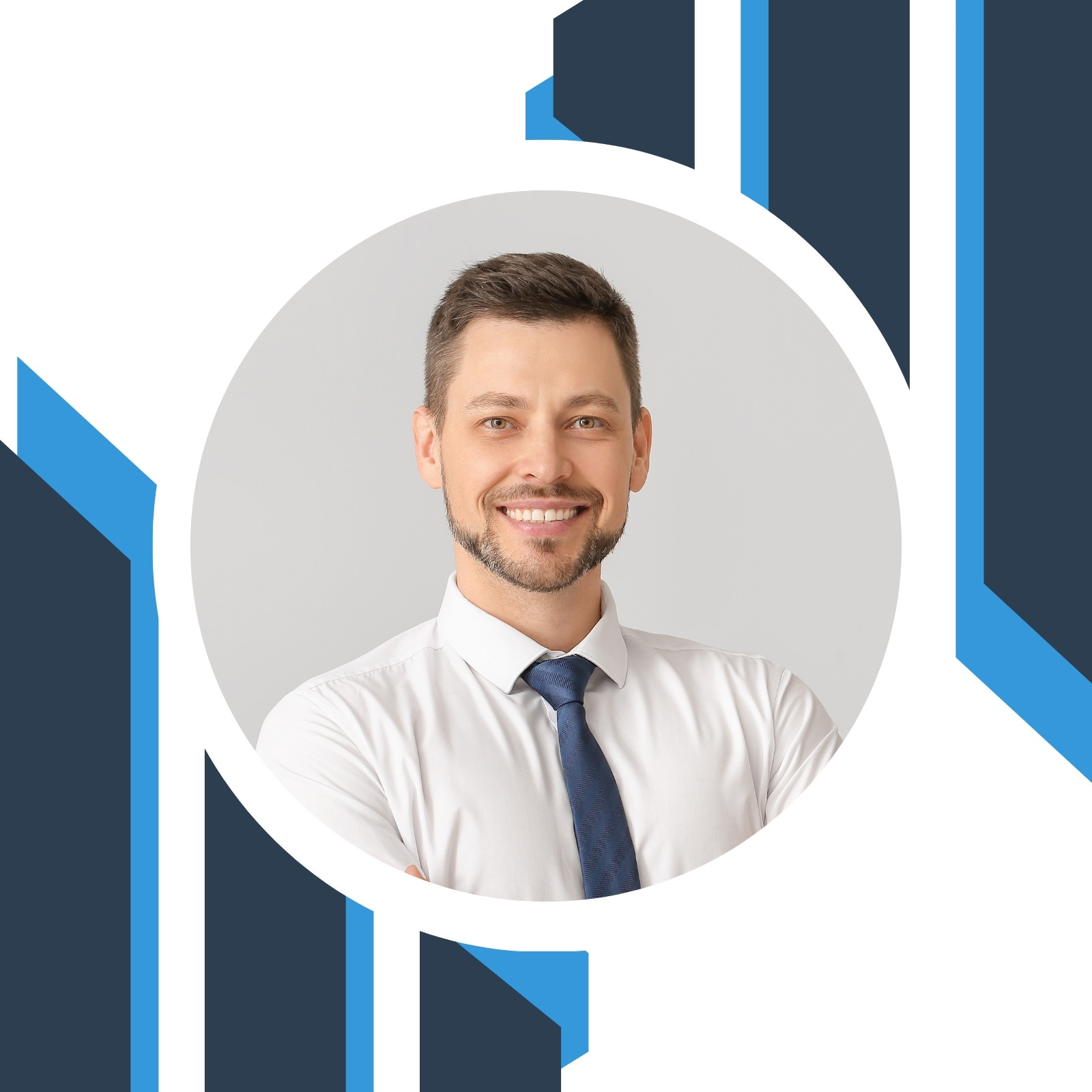 Bianco Blu Professionale Immagine di Profilo Linkedin Bianco Blu Professionale Immagine di Profilo Linkedin