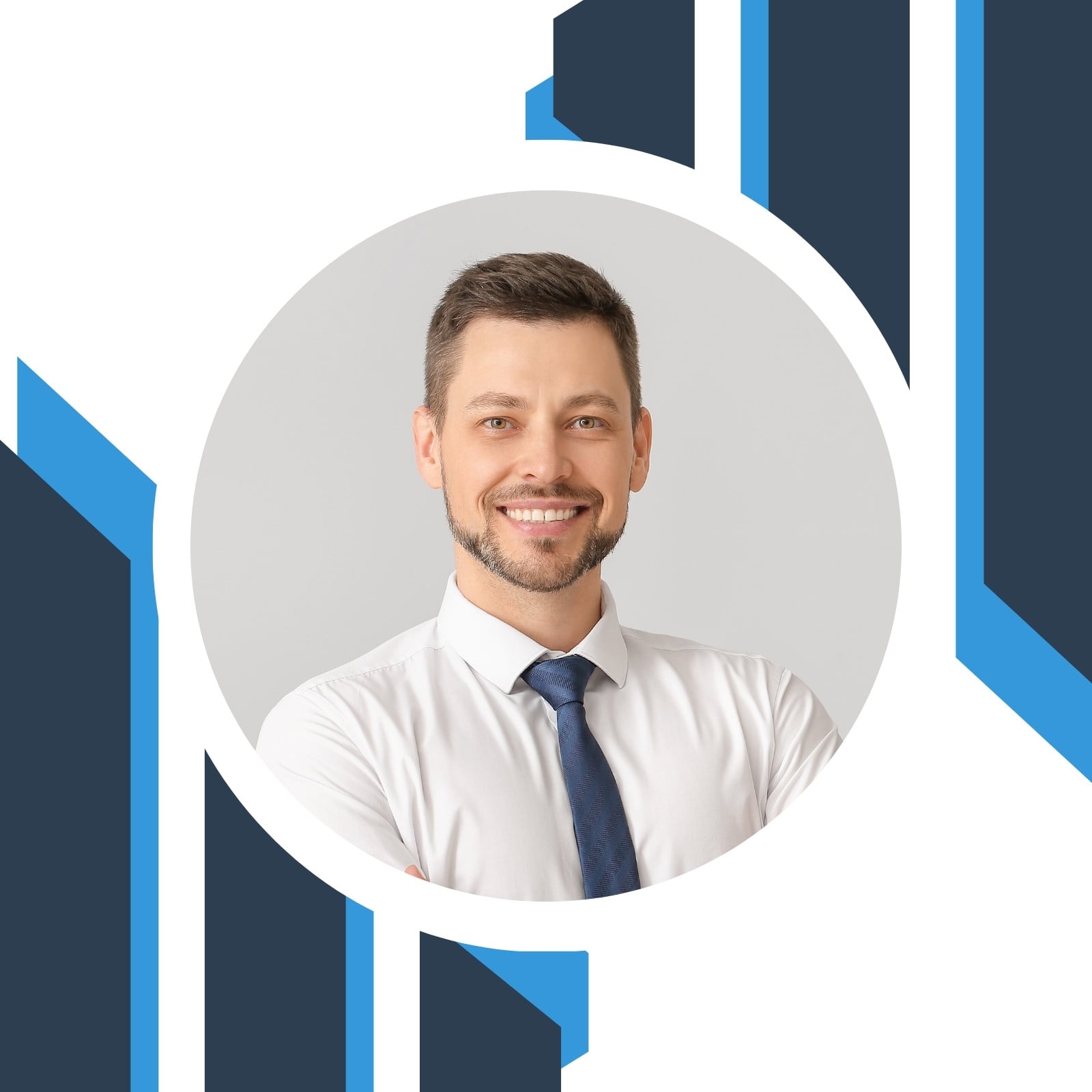 Bianco Blu Professionale Immagine di Profilo Linkedin Bianco Blu Professionale Immagine di Profilo Linkedin
