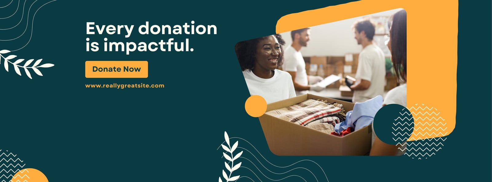 Green and Yellow Fundraising Facebook Cover