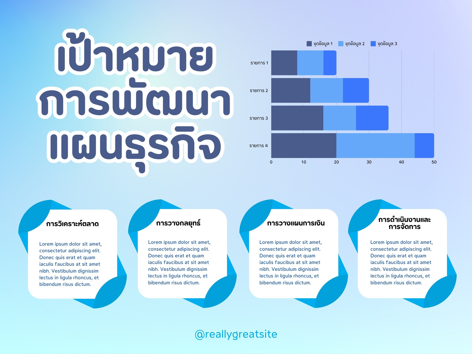 สีฟ้า สีขาว เรียบง่าย แผนงาน Infographic Graph
