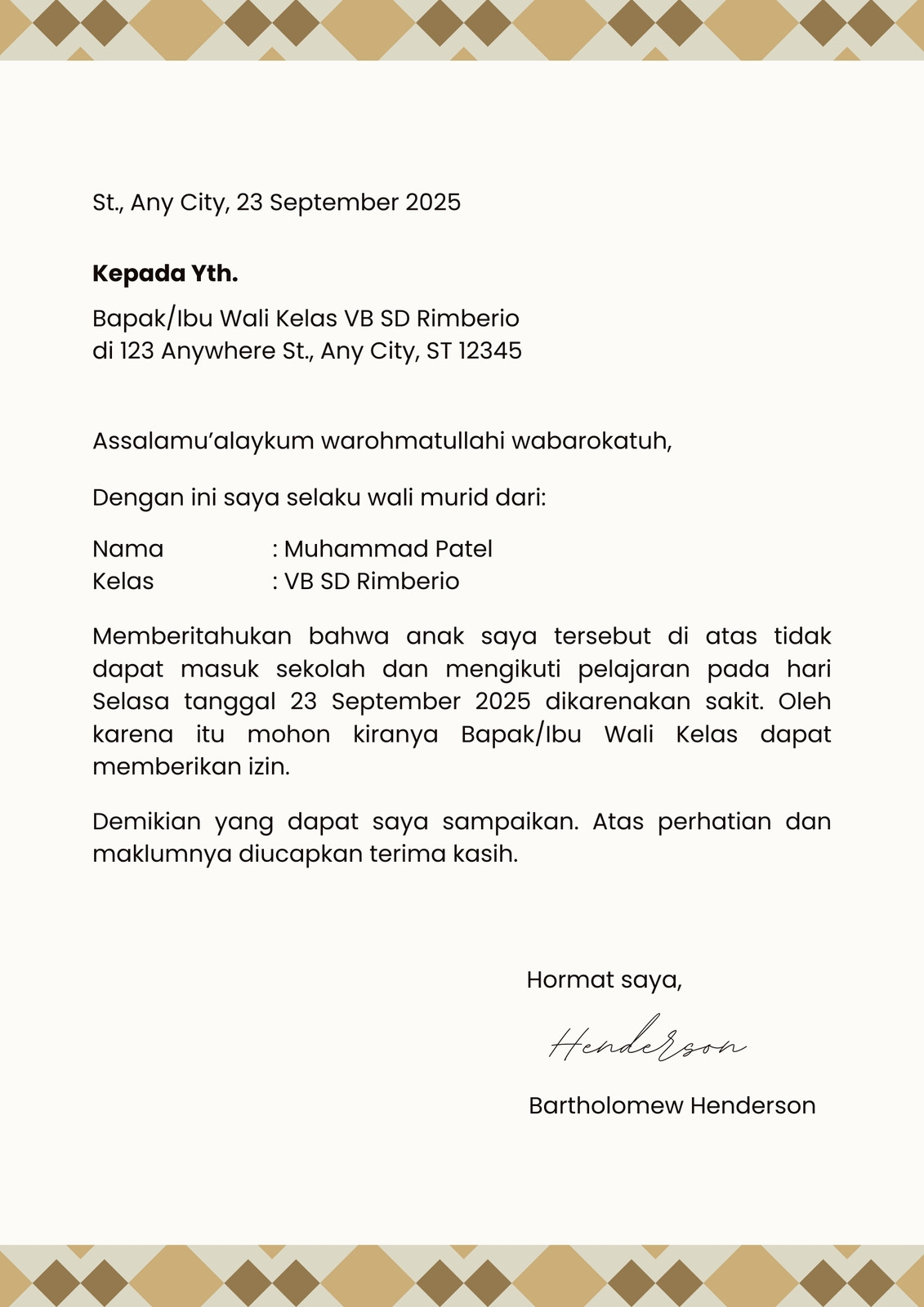 Putih Cokelat Modern Geometri Surat Izin Sakit Murid Sekolah Dokumen A4 Putih Cokelat Modern Geometri Surat Izin Sakit Murid Sekolah Dokumen A4