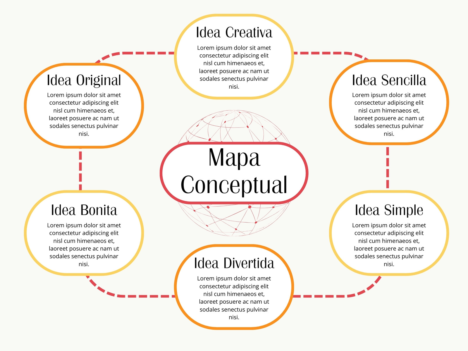 Grafico Esquema Mapa Conceptual Diferente Multicolor