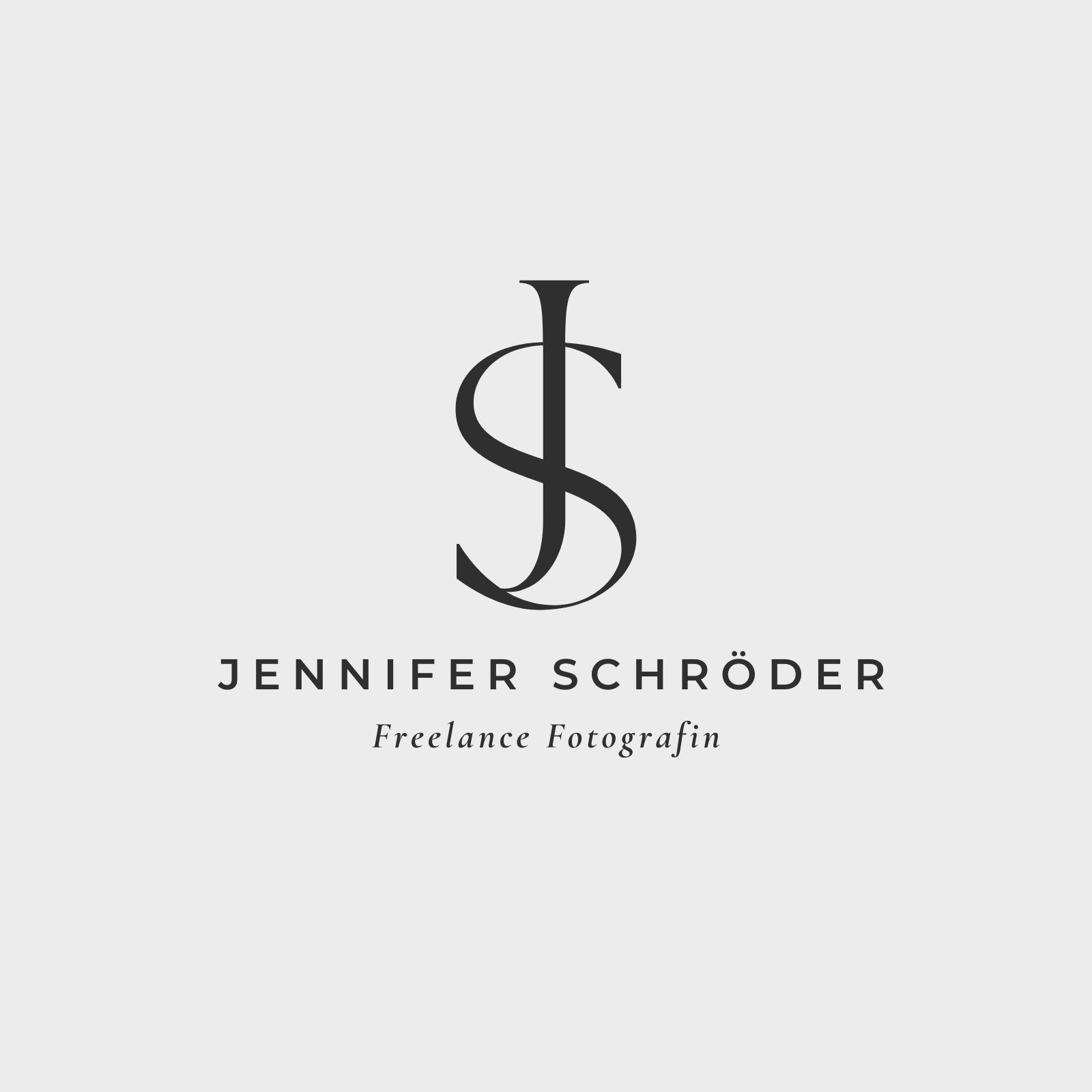 Grau Schwarz Elegant Modern Business Fotograf Name Monogram Initialen Logo