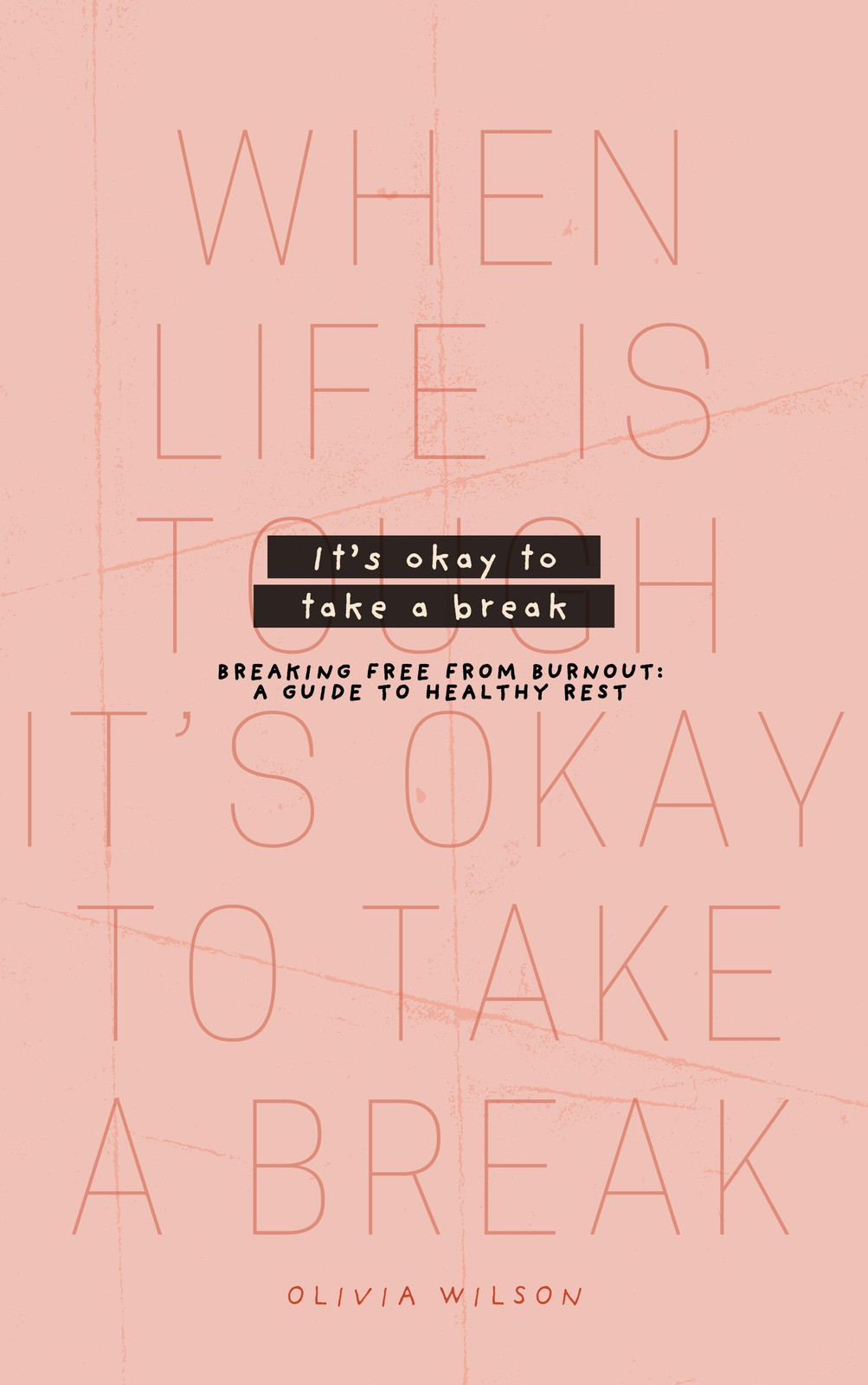 Pink Typographic Self-Help Ebook Cover